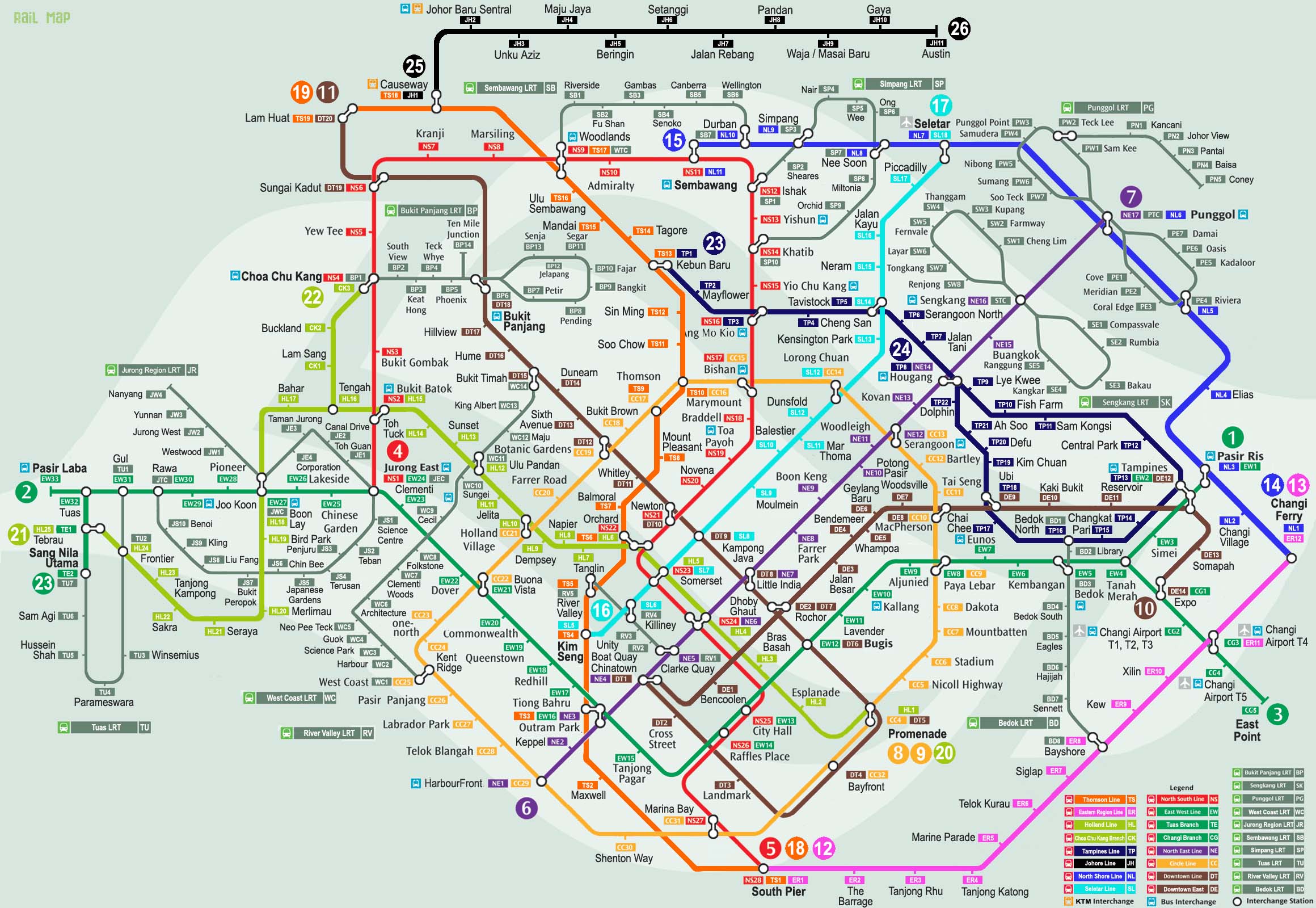 Future Singapore MRT / LRT Lines - MyHomeTown.sg - Forum ...